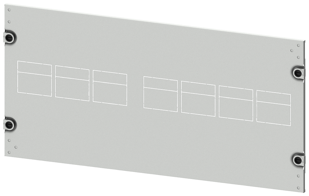 Siemens Cover 3VA10 (100 A), 3VA11 (160 A), 3-Pole, 8US setup, drive: direct, front-mounted rotary operator, motorized operating mechanism, H: 350 mm W: 800 mm (8PQ2035-8BA20)