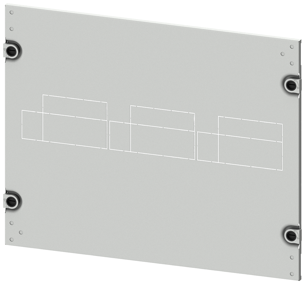 Siemens Cover 3VA12 (250 A), 3 or 4-Pole, fixed-mounted, plug-in design, drive: direct, front-mounted rotary operator, motorized operating mechanism, RCD: without, H: 400 mm W: 600 mm (8PQ2040-6BA26)