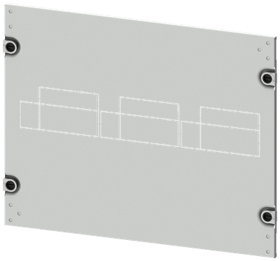 Siemens Cover 3VA12 (250 A), 3 or 4-Pole, fixed-mounted, plug-in design, drive: direct, front-mounted rotary operator, motorized operating mechanism, RCD: without, H: 400 mm W: 600 mm