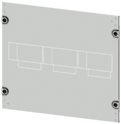 Siemens Cover 3VA20 (100 A), 3VA21 (160 A), 3VA22 (250 A), 3 or 4-Pole, fixed-mounted, plug-in design, 8US setup, drive: direct, front-mounted rotary operator, RCD: without, H: 450 mm W: 600 mm