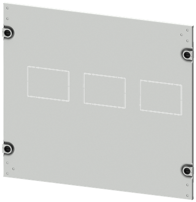 Siemens Cover 3VA20 (100 A), 3VA21 (160 A), 3VA22 (250 A), 3 or 4-Pole, fixed-mounted, plug-in design, 8US setup, drive: motorized operating mechanism, RCD: without, H: 450 mm W: 600 mm