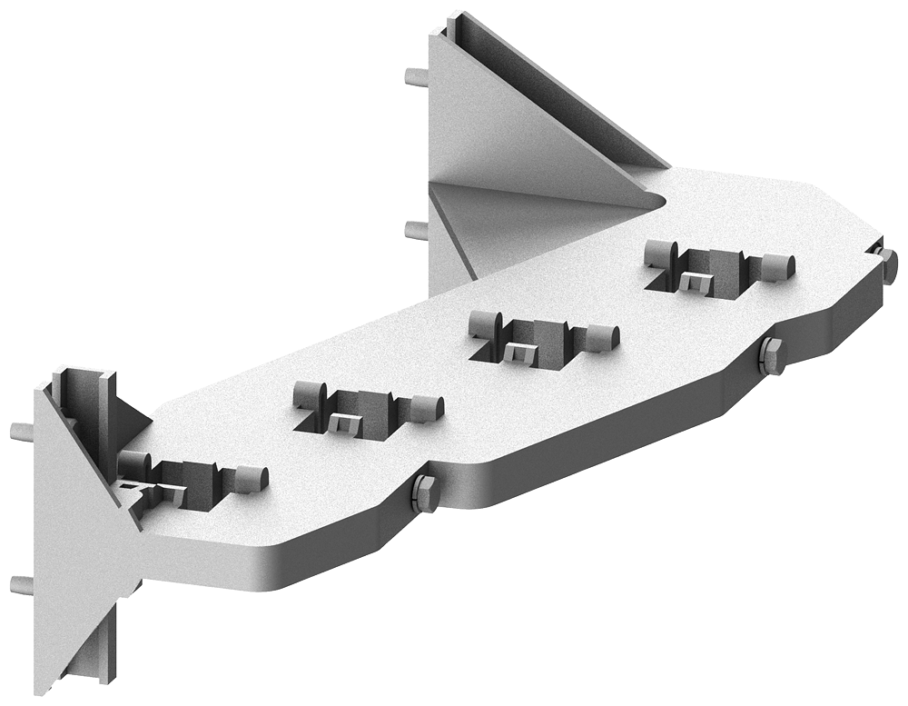 Siemens Vertical busbar support cascaded, 2 x 40 x 10 mm (8PQ4000-0BA63)