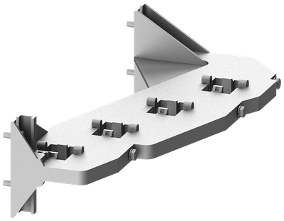 Siemens Vertical busbar support cascaded, 2 x 40 x 10 mm