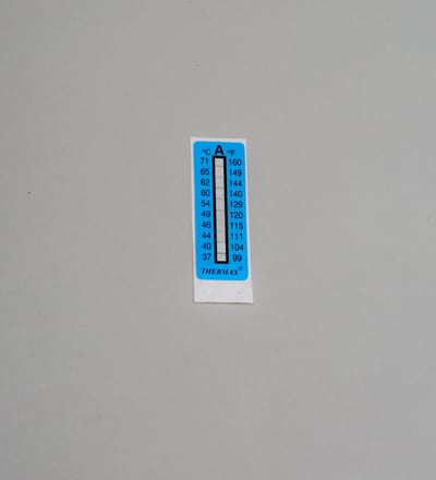 Temperature label strip 37-71 C, Berson