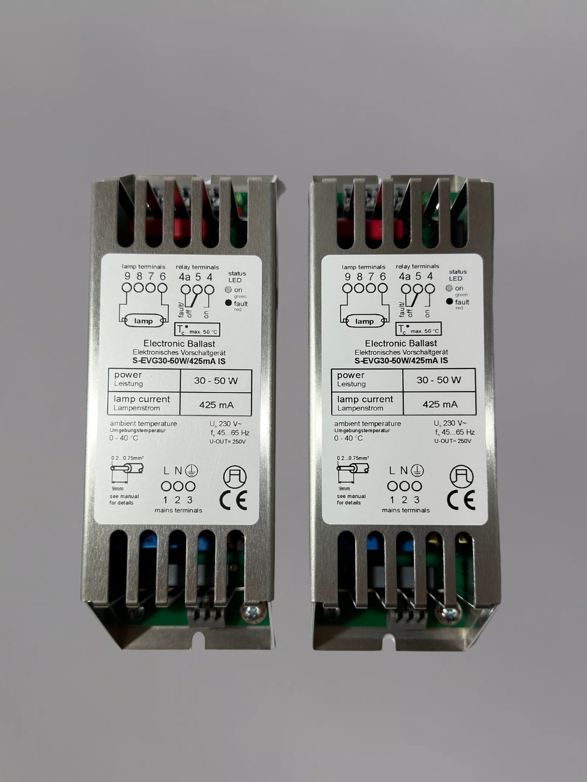 Electronic ballast, double, for 40W