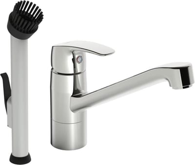 Oras Safira Kitchen faucet - 1 handles, Chrome-plated, 255mm, J-spout, Without, Low, Yes