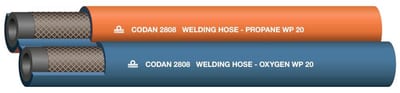 Oxygen/propane Twin Hose NBR - 1/4 - 1/4", 6.3mm, 80°C, 20bar, 6.3mm
