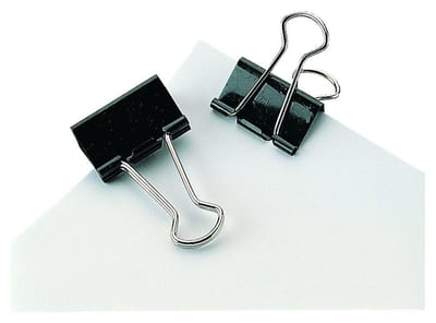 Paper Clip - 19mm, 12PCS, black