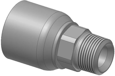 Parker 10177 Crimp Fitting NPT nipple steel chromated - 3/4", 1/2", 77, -8-12, Parker 787TC, Parker 797TC