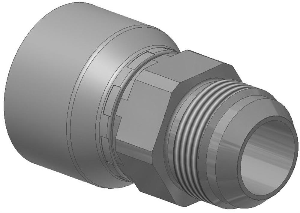 Parker 10348 Crimp Fitting UNF nipple JIC steel chromated - 1", 1 5/8", 48, -20-16, Parker 301SN, Parker 421SN, Parker 441RH, Parker 462ST, Parker 471TC, Parker 487ST, Parker 426, Parker 441, Parker 462, Parker 477