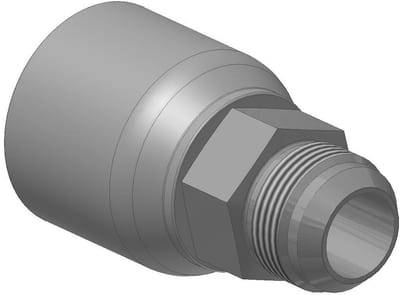 Parker 10377 Crimp Fitting UNF nipple JIC steel chromated - 1/2", 7/8", 77, -10-8, Parker 787TC, Parker 797TC