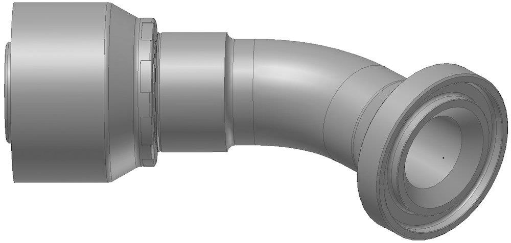 Parker 11748 Crimp Fitting steel chromated - 1 1/4", 1 1/4", 3000psi, 48, 45°, Parker 301SN, Parker 421SN, Parker 441RH, Parker 462ST, Parker 471TC, Parker 487ST, Parker 426, Parker 441, Parker 462, Parker 477