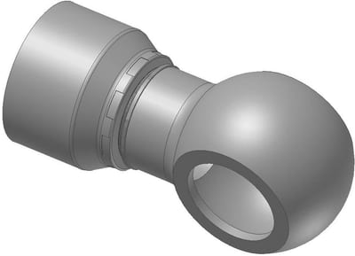 Parker 14948 Crimp Fitting steel chromated - 3/8", 18mm, 48, Parker 301SN, Parker 421SN, Parker 441RH, Parker 462ST, Parker 471TC, Parker 487ST, Parker 426, Parker 441, Parker 462, Parker 477