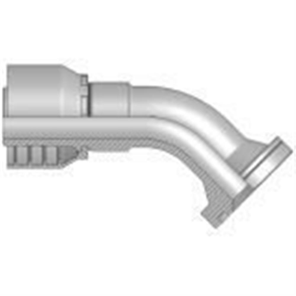 Parker 16F48 Crimp Fitting steel chromated - 1", 1", 6000psi, 48, 45°, Parker 301SN, Parker 421SN, Parker 441RH, Parker 462ST, Parker 471TC, Parker 487ST, Parker 426, Parker 441, Parker 462, Parker 477