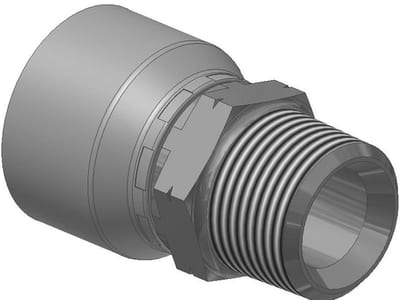 Parker 19148 Crimp Fitting BSPT nipple steel chromated - 1", 1", 48, -16-16, Parker 301SN, Parker 421SN, Parker 441RH, Parker 462ST, Parker 471TC, Parker 487ST, Parker 426, Parker 441, Parker 462, Parker 477