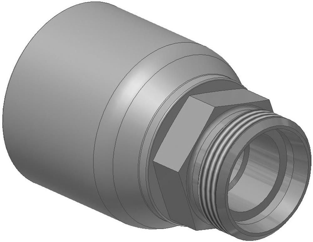 Parker 1D070 Crimp Fitting lightweight metric nipple steel chromated - 1/2", 15mm, 70, -15-8, Parker 371LT, Parker 372, Parker 372RH, Parker 372TC, Parker 701