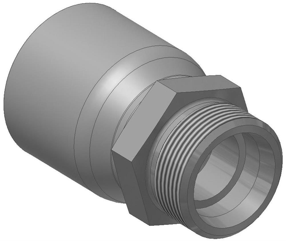 Parker 1D270 Crimp Fitting heavy metric nipple steel chromated - 1/2", 16mm, 70, -16-8, Parker 371LT, Parker 372, Parker 372RH, Parker 372TC, Parker 701