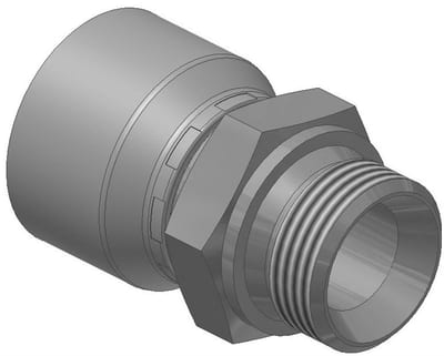 Parker 1D948 Crimp Fitting BSPP nipple acid-resistant - 1/4", 1/4", 48, -4-4C, Parker 301SN, Parker 421SN, Parker 441RH, Parker 462ST, Parker 471TC, Parker 487ST, Parker 426, Parker 441, Parker 462, Parker 477