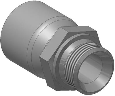 Parker 1D977 Crimp Fitting BSPP nipple steel chromated - 1", 1", 77, -16-16, Parker 787TC, Parker 797TC