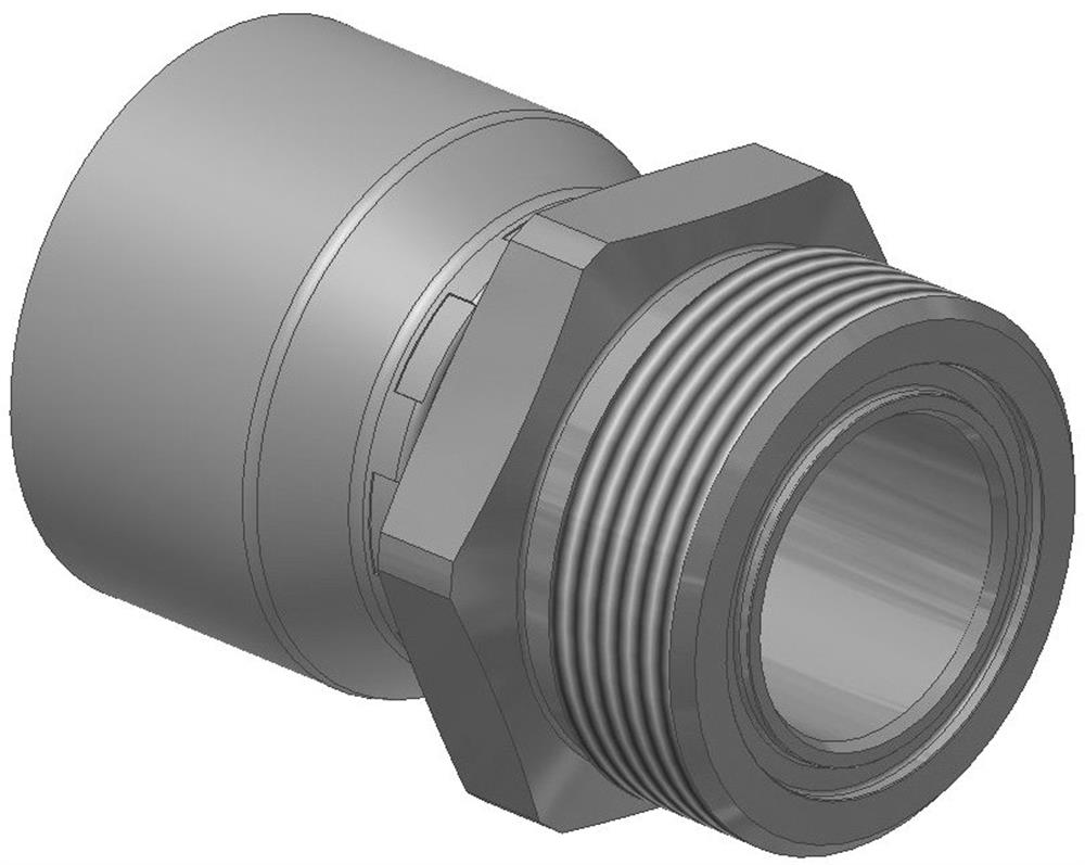 Parker 1JM48 Crimp Fitting UNF nipple ORFS steel chromated - 3/8", 13/16", 48, -8-6, Parker 301SN, Parker 421SN, Parker 441RH, Parker 462ST, Parker 471TC, Parker 487ST, Parker 426, Parker 441, Parker 462, Parker 477