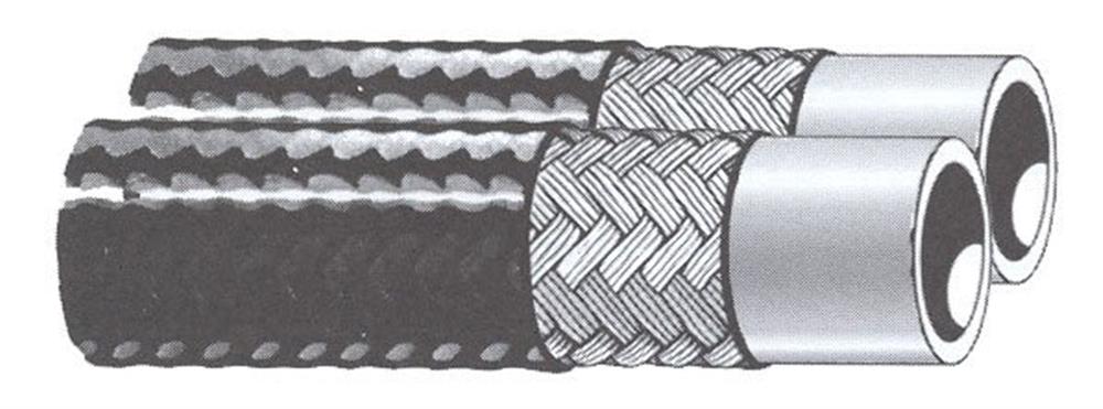 Parker 520N Twin Hydraulic hose double 1-layer polyester/polyurethane - 9.5mm, 3/8", 275bar, 56, 6