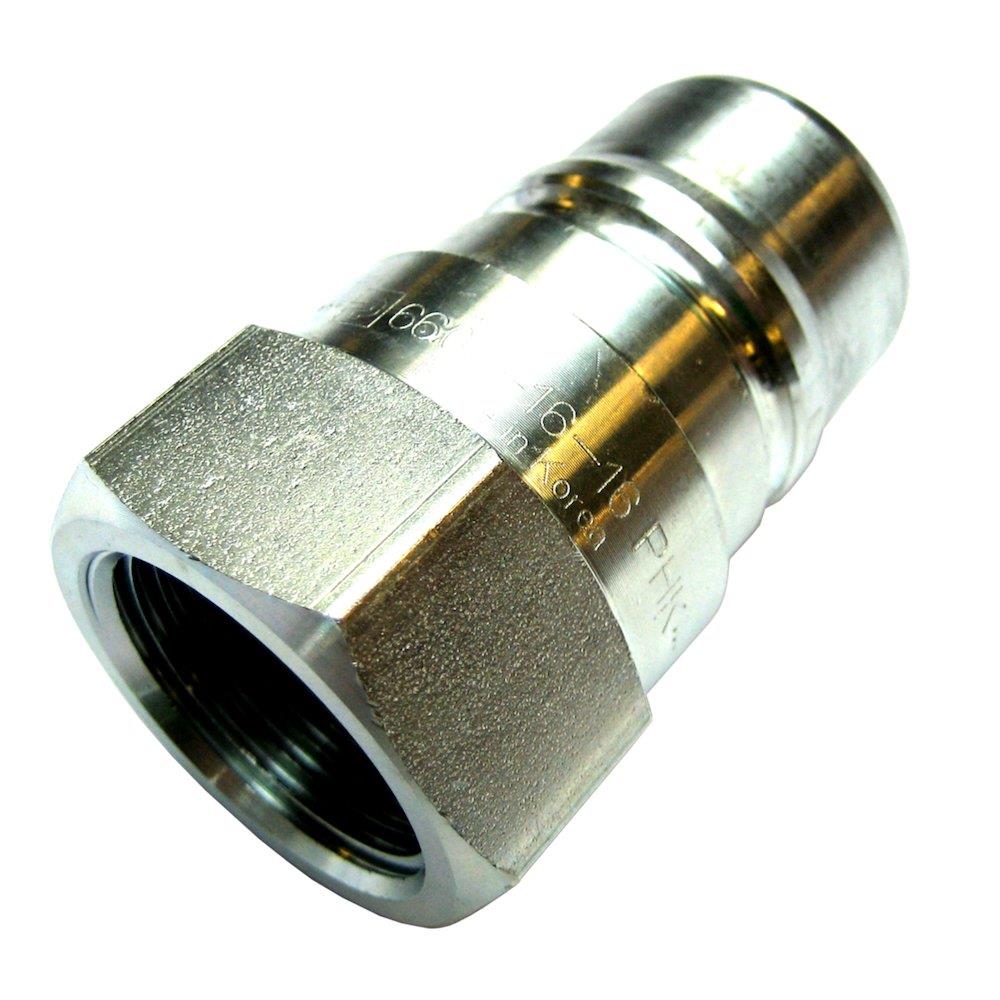 Parker 60 Coupling nipple ISO B steel chromated BSPP socket - 3/4", 19, 175bar