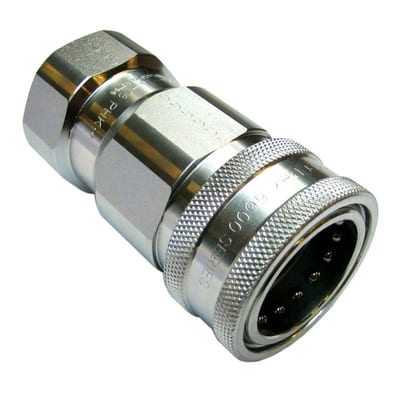 Parker 60 Quick Coupling ISO B steel chromated BSPP socket - 1/4", 6, 350bar