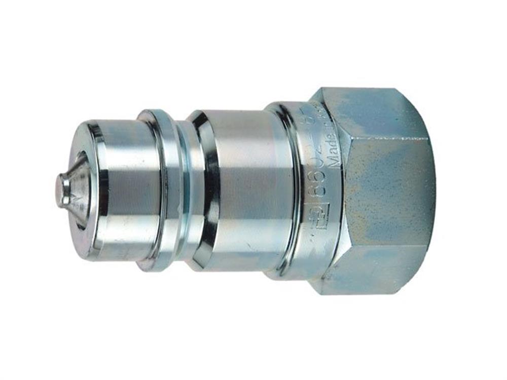 Parker 6600 Coupling nipple ISO A steel chromated BSPP socket - 3/4", 19, 280bar
