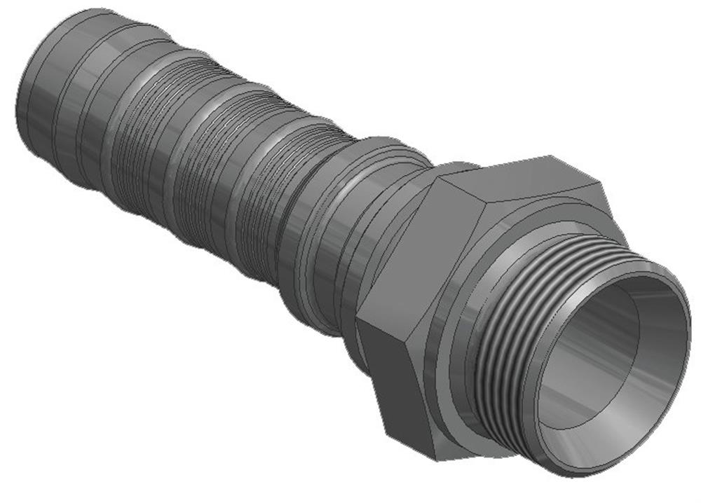 Parker AGR Crimp Fitting BSPP steel chromated - 2", 2", V4, Parker H29