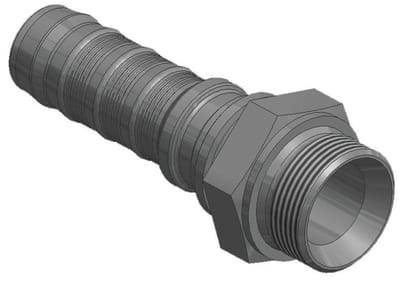 Parker AGR Crimp Fitting BSPP steel chromated - 2", 2", V4, Parker H29