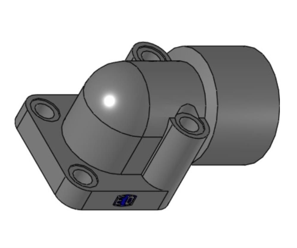Parker BFW-GI12/LK35CFM Clamping flange steel chromated angle BSPP - 1/2", 35mm, 315bar