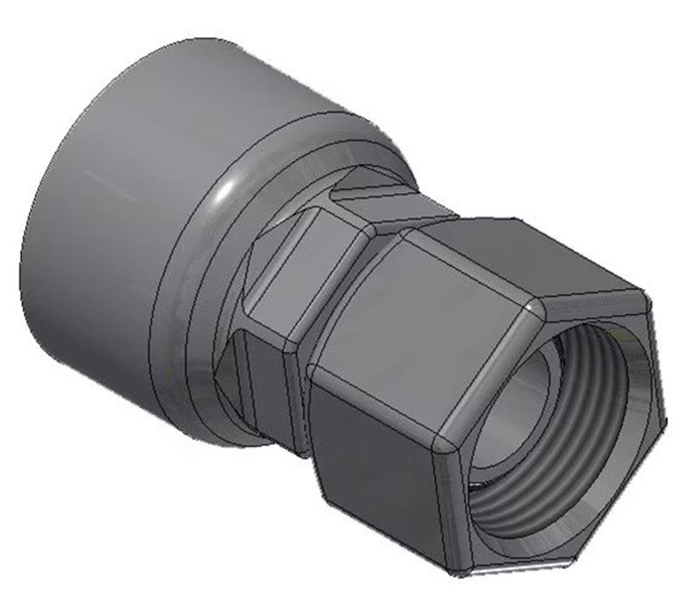 Parker DKOR Crimp Fitting BSP - 5/8", 5/8"