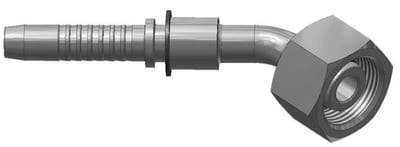 Parker DKOS Crimp Fitting metric steel chromated - 3/4", 25mm, V4, 45°, Parker H29