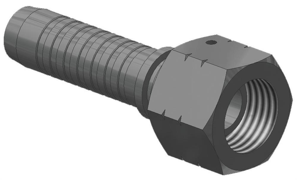 Parker DKR Crimp Fitting BSPP steel chromated - 1 1/2", 1 1/2", V4, Parker H29