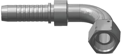 Parker DKR Crimp Fitting BSPP steel chromated - 1 1/4", 1 1/4", V4, 90°, Parker H29