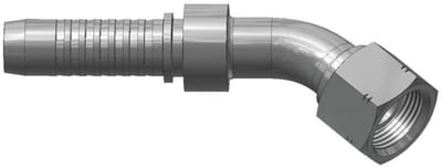 Parker DKR Crimp Fitting BSPP steel chromated - 1", 1", V4, 45°, Parker H29