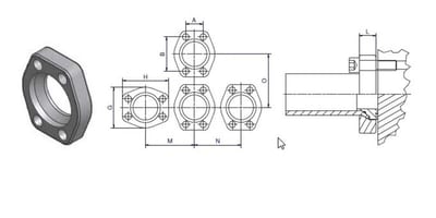 Parker F37-612-CFX Loose Flange steel chromated - 3/4", 6000psi