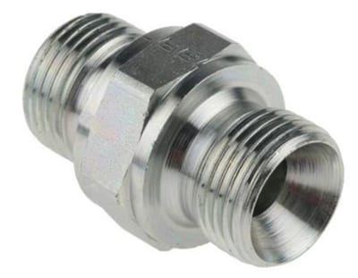 Parker HMK Nipple steel chromated BSPP nipple - 1/2", 1/2"