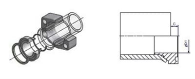 Parker IN24-38X3.0TFVCF Flange Insert steel chromated - 1 1/2", 38mm, 3000, 6000psi