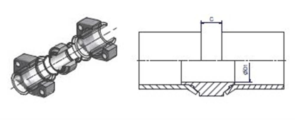 Parker IN24-50X6.0TTCF Flange Insert steel chromated - 1 1/2", 50mm, 3000, 6000psi