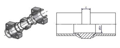 Parker IN24-50X6.0TTCF Flange Insert steel chromated - 1 1/2", 50mm, 3000, 6000psi