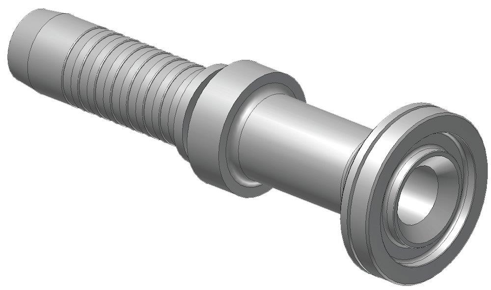 Parker K6AV4 Crimp Fitting flange steel chromated - 1.1/2", 1 1/2", 6000psi, V4, Parker H29