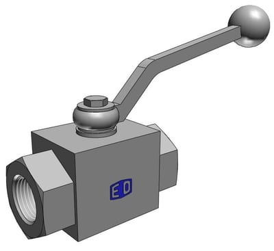 Parker KH Ball Valve steel chromated socket/socket BSPP - 3/8"