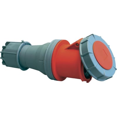 PCE PowerTwist CEE Extension Connector - 5P, 125A, 380V, H6, red