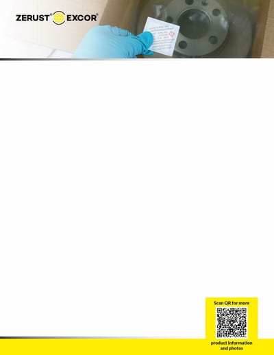Zerust Z-PAK-01 VCI Emitter Packet, 3.5 ft³ ferrous — 375-F-00100, case of 1,000