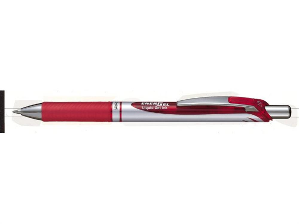 Pentel EnerGel BL77-B Roller Pen red - 12PCS, red
