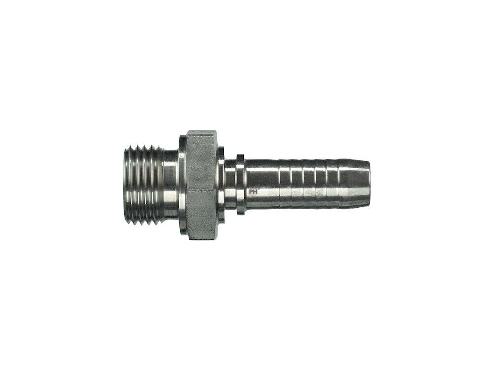 PH AGR Crimp Fitting BSPP acid-resistant - 3/8", 3/8", Parker 301SN, Parker 421SN, Parker 462, Parker 462ST, Parker 492