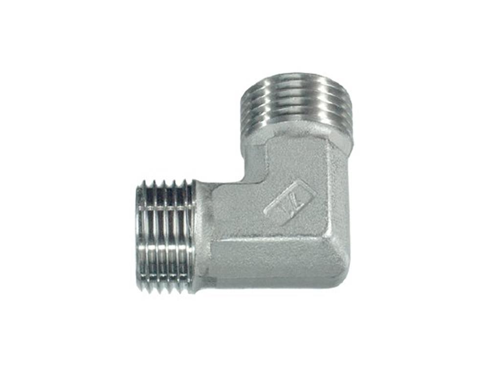 PH Block angle steel acid-resistant BSPP nipple/nipple - 3/4", 3/4", 90°
