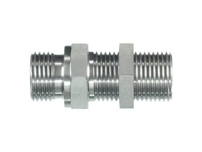 PH Bulkhead fitting with locknut acid-resistant BSPP nipple - 3/4", 3/4"