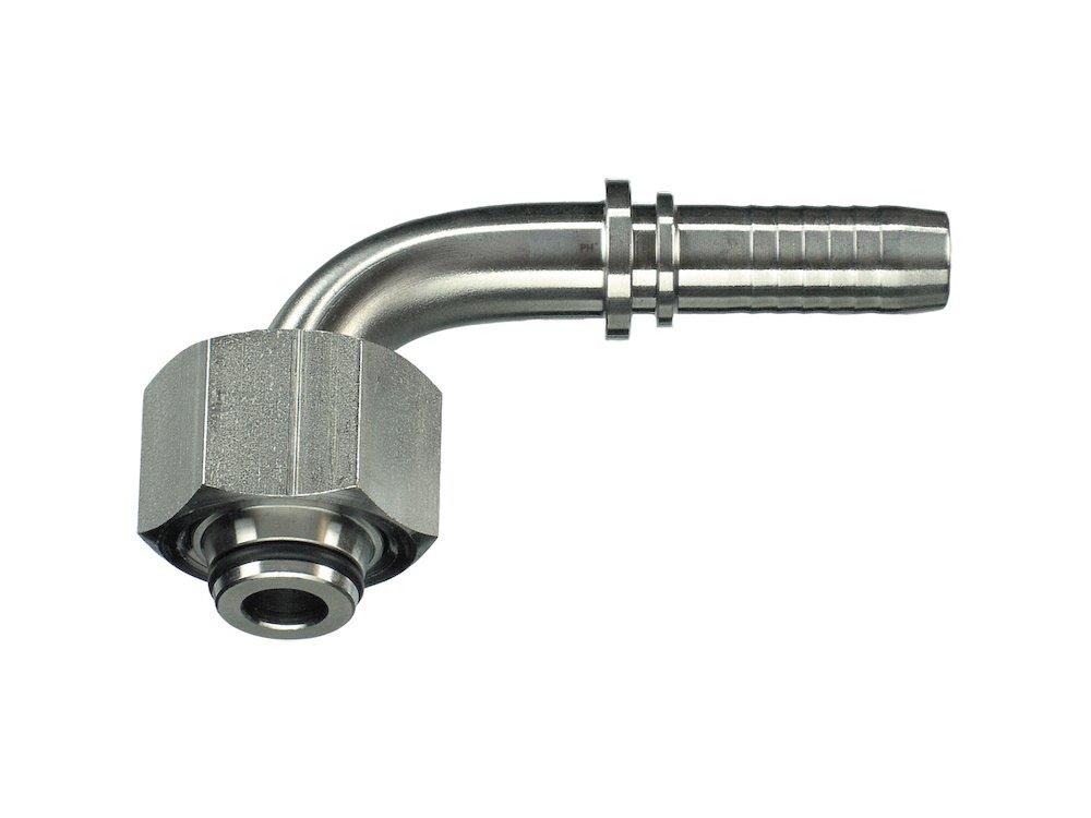 PH DKOL Crimp Fitting metric acid-resistant - 1/4", 10mm, Light, 90°, Parker 301SN, Parker 421SN, Parker 462, Parker 462ST, Parker 492